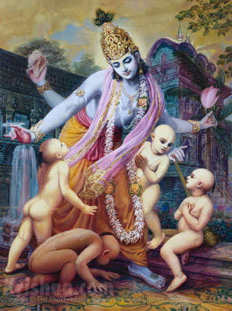 The Four Kumaras Become Devotees of Lord Vishnu