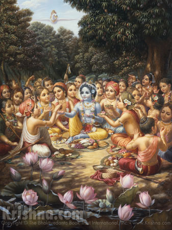 Krishna Enjoys Lunch With the Cowherd Boys