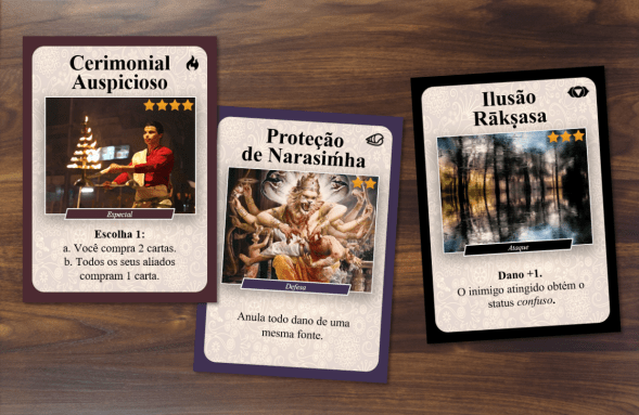 Três dos 108 cards do jogo Expedição Rajasuya, criado exclusivamente para uso no IBEV.png
